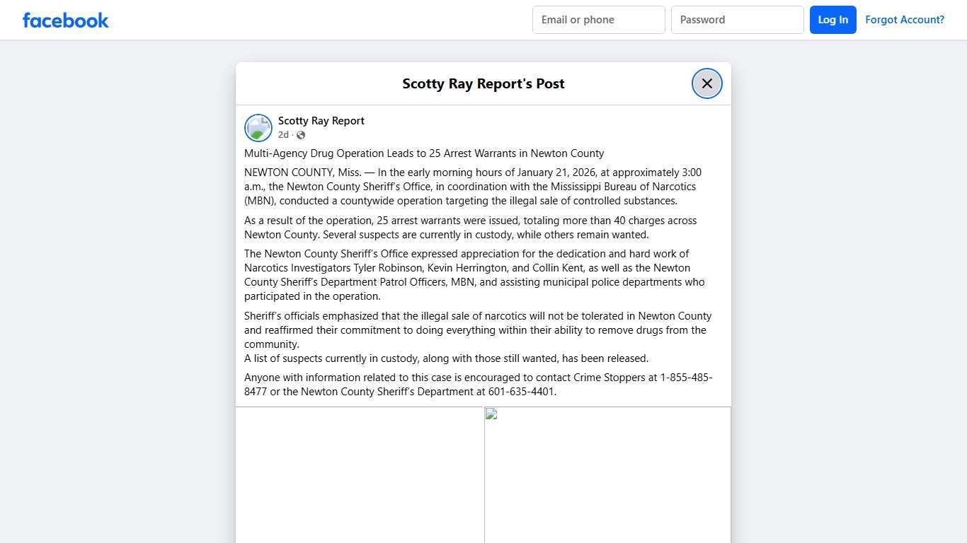 Multi-Agency Drug Operation Leads to... - Scotty Ray Report Facebook